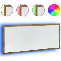 Syfax LED-Badspiegel Artisan-Eiche 100x8,5x37 cm Holzwerkstoff