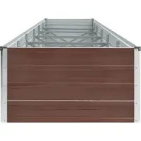 Syfax Garten-Hochbeet Verzinkter Stahl 480x80x45 cm Braun
