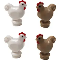 LEGO Tierwelt: 4 Hühner
