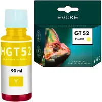 Evoke Druckerpatronen Tintenpatrone für HP GT52 Gelb XL | 90 ml | 10 280 Seiten | GT-52 | Ersatz für Ink Tank 315 410 415 Smart Tank 510 515