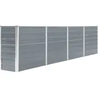 Syfax Hochbeet 320 x 40 x 77 cm Verzinkter Stahl Grau