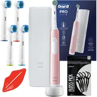 Oral-B elektrische Zahnbürste Pro Series 1 Rosa mit Etui Aufsätze Set