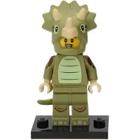 LEGO [N] Triceratops Costume Fan, Series 25 (Complete Set with Stand and Accessories)