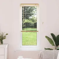 Syfax Venetianer Jalousie Hellbraun mit Muster 150 x 50 cm PVC