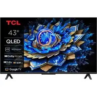 TCL QLED TV, 43 Zoll, 4K UHD 3840x2160, HDR10+, Android TV, 3x HDMI 2.1, 43T69C (109 cm)