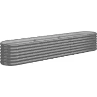 Syfax Hochbeet Verzinkter Stahl 224x40x36 cm Grau