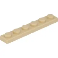 LEGO 1x6 Platte 3666 - 100 Stück Beige