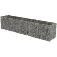 Syfax Gabionen-Hochbeet Verzinkter Stahl 450×90×100 cm