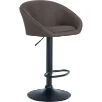 CLP Barhocker Davie Stoff, Farbe:Dunkelgrau, Material Gestell:Metall matt weiss