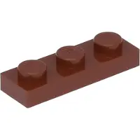 LEGO 1x3 Platte 3623 - 250 Stück Rotbraun