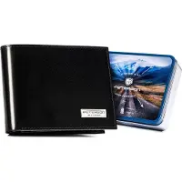 PTN Leder Geldbörse 304-PR 2-1-1-2138 Schwarz