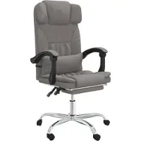 vidaXL Bürostuhl mit Massagefunktion Taupe Stoff