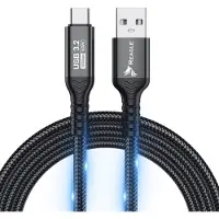 Reagle USB-Kabel C 50 cm für Oculus Steam VR Quest 3 3S Meta Tethering USB-A PD 60 W 10 Gbit/s