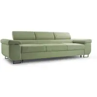 Beautysofa 3-SITZERSOFA mit Schlaffunktion Navio hellgrün
