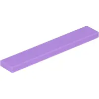 LEGO 1x6 Fliesen 6636 - 100 Stück Mittleres Lavendel