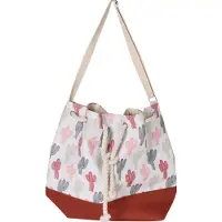 Excellent houseware Strandtasche , Polyester/Jute, 54x44 cm, braun/weiß
