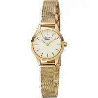 Regent Damen Uhr F-1166 Metall Quarz Armband-Uhr Metallarmband gold D2URF1166