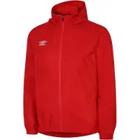 Umbro - "Total Training" Jacke, wasserfest für Kinder UO2350 (128) (Zinnoberrot/Schwarz)