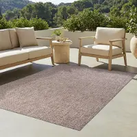 Tapiso Teppich YUCANA Outdoor Braun Balkon UV-beständig 160 x 230 cm