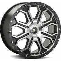 Schmidt Felge 18HDX 8.5Jx18 ET 45 5x127 Diamant Schwarz E08518HDXX+45PT0BP kompatibel mit Jeep Gladiator Typ JK