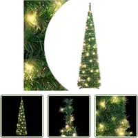 The Living Store Pop-Up-Weihnachtsbaum Künstlich 50 LEDs Grün 120 cm