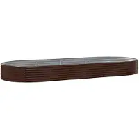 Syfax Hochbeet Verzinkter Stahl 373x140x36 cm Braun