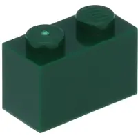LEGO 50 Stück 3004 Stein Brick 1x2 Part Basic Steine 50 Dunkelgrün