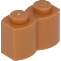 LEGO 1x2 Pallisade - 250 Stück Mittleres Nougat