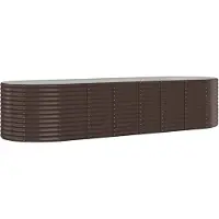 Syfax Hochbeet Verzinkter Stahl 322x100x68 cm Braun