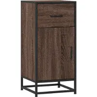 Syfax Sideboard Braun Eichen-Optik 35,5x35x76 cm Holzwerkstoff Metall