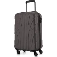 Suitline - leichtes Handgepäck 55x35x20 cm Flugzeug-Trolley 34 L Bordgepäck Hand-Koffer leicht Bord-Koffer 4 Rollen Kabinengepäck Hand Luggage TSA ,Titan