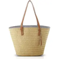 Sonstiges Stroh Handtasche Damen Sommer Umhängetasche Strandtasche Boho Shopper