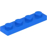 LEGO 1x4 Platte 3710 - 50 Stück Blau
