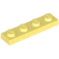 LEGO 1x4 Platte 3710 - 100 Stück Helles Hellgelb
