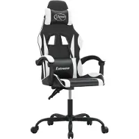 Syfax Gaming-Stuhl Schwarz und Weiß Kunstleder