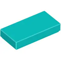 LEGO 1x2 Fliesen 3069 - 50 Stück Dunkles Türkies