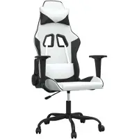 Syfax Gaming-Stuhl Weiß und Schwarz Kunstleder