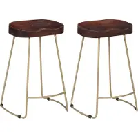 Syfax Gavin Barhocker 2 Stk. Massivholz Mango