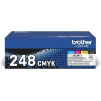 Brother Toner Standard, TN248VAL, Cyan Magenta Gelb Schwarz, 4er Pack, 4 x 1000 Seiten