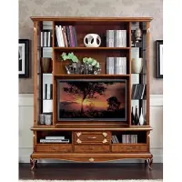 AEA Wohnwand Schrank Vitrine Holz Wohnzimmer Möbel tv Schrankwände Design Vitrinen