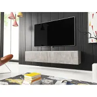Mirjan 24 TV-Lowboard Detroit D140, Stilvoll TV-Tisch, 2 Türen, Modern Wohnzimmer (Beton, ohne Beleuchtung)