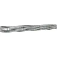 Syfax Hochbeet Verzinkter Stahl 512x80x36 cm Silbern