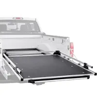 Vevor Ausziehbarer Ladeflächen-Organizer (1727 x 1220 mm), Tragkraft 453,6 kg, mit 6 abnehmbaren Befestigungsringen, ausziehbare LKW-Ablage, schwarz