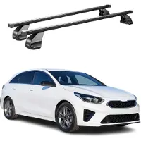 Menabo Stahl Gepäckträger Dachträger für Kia Pro Ceed 2018-2025 Schwarz 2x