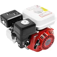 StarTech.com Benzinmotor - OHV 4‑Takt 212 cm³ - 7,5 PS - 3600 U/min - 20 mm Kurbelwelle - Seilzugstart - Luftgekühlt - Für Gokart und Wasserpumpe - Rot