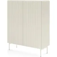 Furnlux Classic FURNLUX Anrichte Muti Beige 99cm / Hauptfarbe: Beige / Abmessungen: 99 x 123 x 40 cm