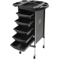 OEM Salonwagen, 6-stufiges Design, langlebige Konstruktion, schwarz