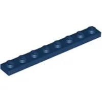 LEGO 1x8 Platte 3460 - 100 Stück Dunkelblau