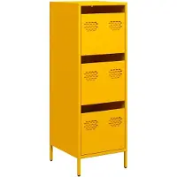 Syfax Highboard Senfgelb 39x35x103,5 cm Stahl