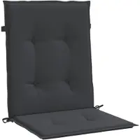 Syfax Gartenstuhlauflagen für Niedriglehner 2 Stk. Schwarz 100x50x3cm